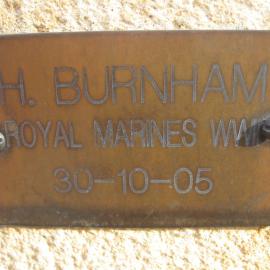 Plaque - Burnham, Harry (Royal Marines WWII)