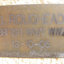 Plaque - Roughead, D. (British Navy, WWII)