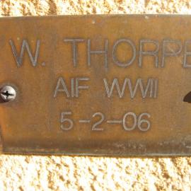 Plaque - Thorpe, William Percival (AIF, WWII)