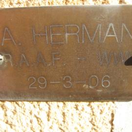 Plaque - Herman, A. (RAAF, WWII)