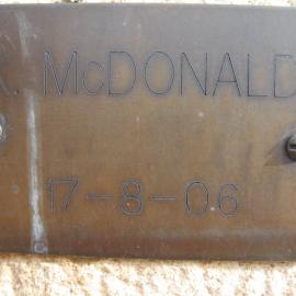 Plaque - McDonald, K.