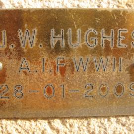 Plaque - Hughes, John William (AIF, WWII)