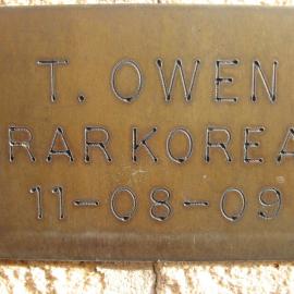 Plaque - Owen, Thomas Edward (RAR KOREA)