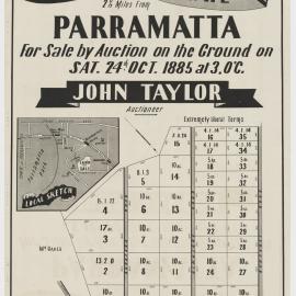1st subdivision, Toongabbie Estate, Toongabbie, 1885