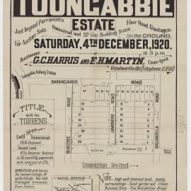 Orwell Park Estate, Toongabbie, 1920