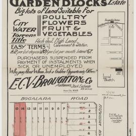 Toongabbie Garden Blocks Estate, Toongabbie, c1922