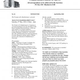 Friends of St Bartholomew's newsletter, No 16, 2010