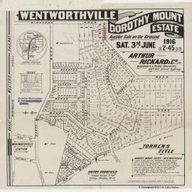 Dorothy Mount Estate, Wentworthville, 1916