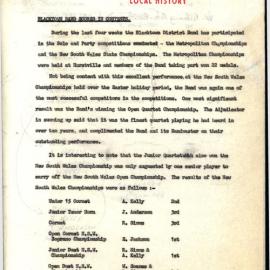 Blacktown Band State championship, 1964