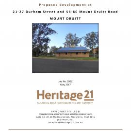 Statement of Heritage Impact, proposed development at 21-27 Durham Street and 56-60 Mount Druitt Road, Mount Druitt