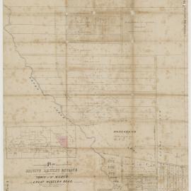 Plan of the Mount Druitt Estate near the town of St Marys Great Western Road c 1854