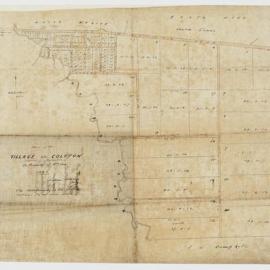 Plan of the village of Colyton, the property of Mr William Cox, 1842
