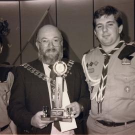 Mayor Robert Sinclair with boy scouts