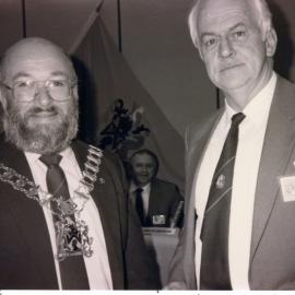 Mayor Robert Sinclair with Alderman Alan Pendleton