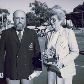 Mayor Robert Sinclair with Pat Weston