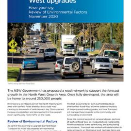 Garfield Road East and West upgrades, Community Update, November 2020