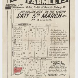 Doonside Farmlets, 1921