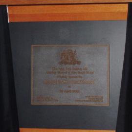Plaque - Mount Druitt Court House official opening, 2006