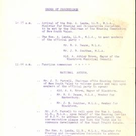 Mount Druitt Estate order of proceedings, 1964