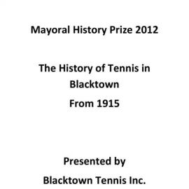History of Tennis, 2012