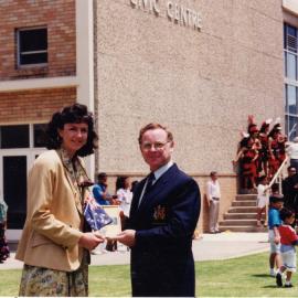 Keeley Devery receiving Key to the City