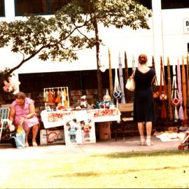 Craft stall at Village Green, 1981