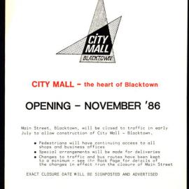 City Mall Blacktown opening, 1986