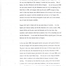 Prospect Hill Quarry - Company history