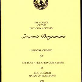 Rooty Hill Child Care Centre official opening, 1983