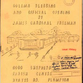 Good Shepherd Parish centre opening, Plumpton, ?1970