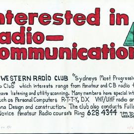 Western Radio Club, 1984