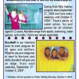 Spring Holiday Fun, Blacktown Leisure Centre, Stanhope Gardens, 2004