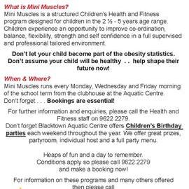 Mini Muscles is here program