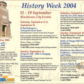 History Week, 2004