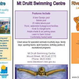 Blacktown Local Government Area swimming facilities