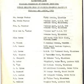 Proposed Formation of Concert Orchestra, 1962