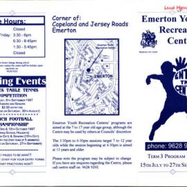 Emerton Youth Recreation Centre, 1997