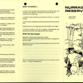 Nurragingy Reserve brochure, c1987