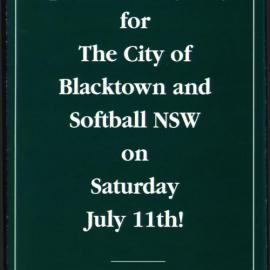 Stanhope Park Softball and Sports centre opening, 1998