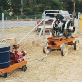 Model steam engine at Prospect Cottage, Prospect Reservoir