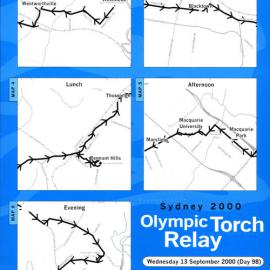 2000 Olympic torch relay maps