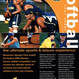 Blacktown Olympic Park Softball Fact Sheet, c2000's