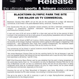 "Allegra" TV Commercial at Blacktown Olympic Park