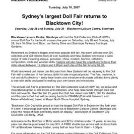 Sydney Doll Fair, Blacktown Leisure Centre, 2007