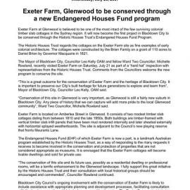 Exeter Farm Glenwood conservation