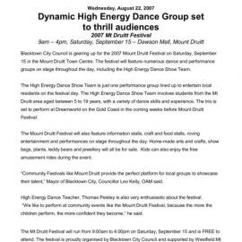 High Energy Dance Group, Mount Druitt Festival, 2007
