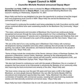 Re-election of Mayor Leo Kelly OAM, 2007