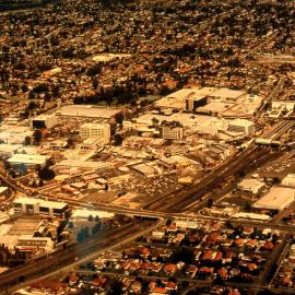 Aerial view of Blacktown CBD, c1980