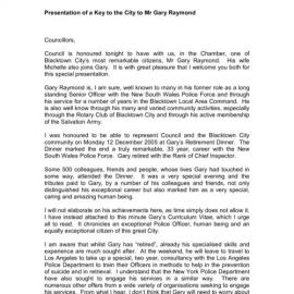 Key to the City - Gary Raymond