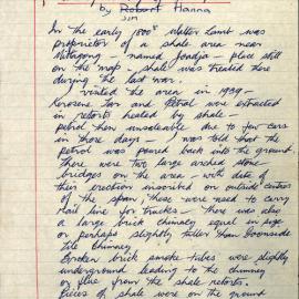 Early History of Plumpton, Jim Hanna, 1979